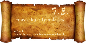 Trnovszky Eleonóra névjegykártya