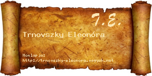 Trnovszky Eleonóra névjegykártya