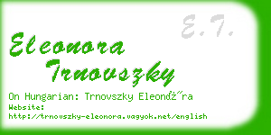 eleonora trnovszky business card